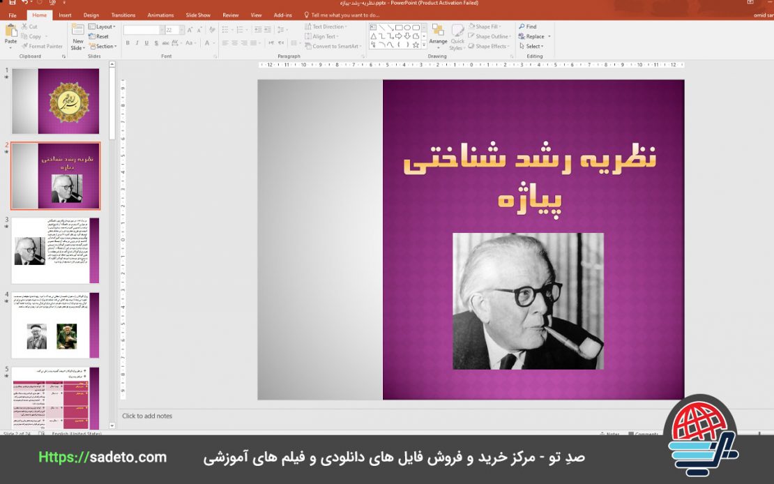 پاورپوینت نظریه رشد شناختی پیاژه